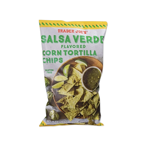Trader Joes Salsa Verde Flavored Corn Tortilla Chips