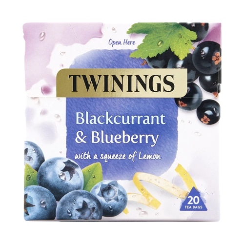 Twinings Tea Blackcurrant & Blueberry with a squeeze of Lemon