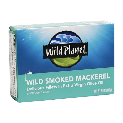 Wild Planet Wild Smoked Mackerel Fillets in Extra Virgin Olive Oil