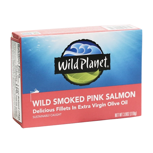 Wild Planet Wild Smoked Pink Salmon Fillets in Extra Virgin Olive Oil