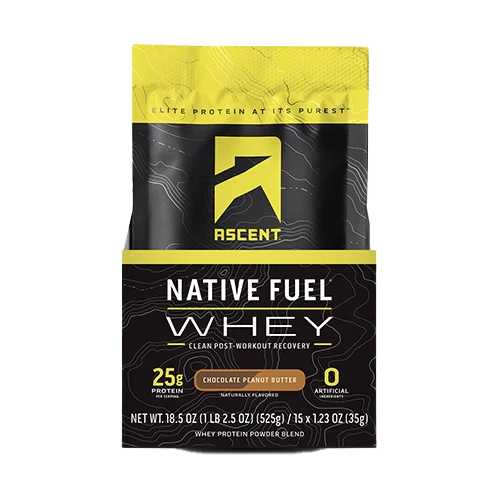Ascent Chocolate Peanut Butter Whey Protein Powder