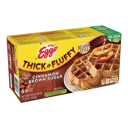 Eggo Kellogg's® Eggo® Thick & Fluffy Cinnamon Brown Sugar Waffles