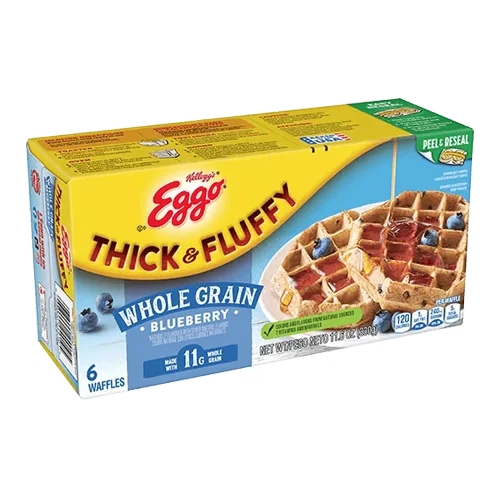 Eggo Kellogg's® Eggo® Thick & Fluffy Whole Grain Blueberry Waffles