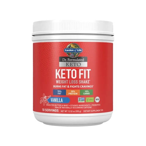 Garden of life proteins Dr. Formulated Keto Fit Weight Loss†* Shake Vanilla Powder