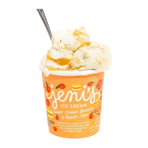 Jeni's Ice Cream Sweet Cream Biscuits & Peach Jam
