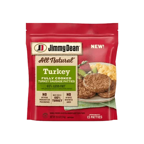 Jimmy Dean All Natural* Fully Cooked Turkey Sausage Patties