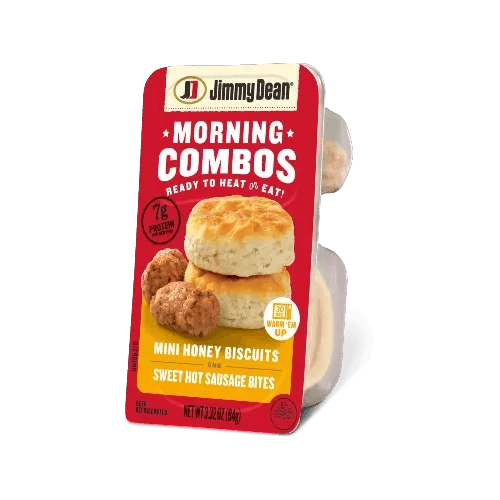 Jimmy Dean Mini Honey Biscuits and Sweet Hot Sausage Bites Morning Combos