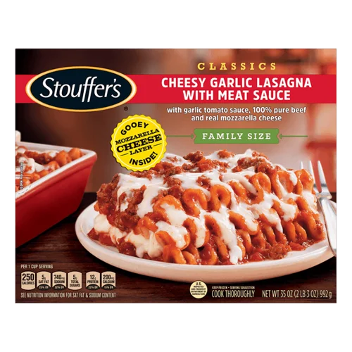 Stoufer's Cheesy Garlic Lasagna With Meat Sauce