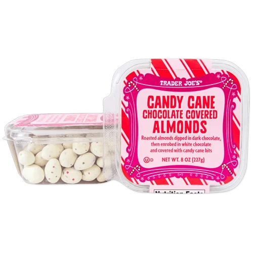 Trader Joes Candy Cane Chocolate Covered Almonds