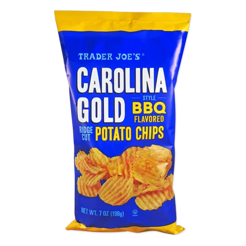 Trader Joes Carolina Gold Style BBQ Ridge Cut Potato Chips