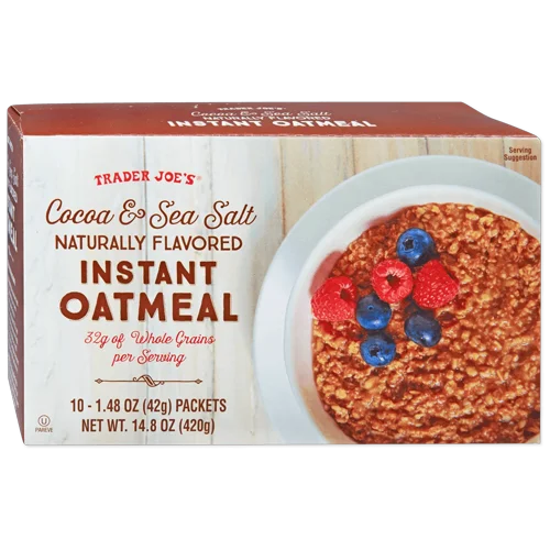 Trader Joes Cocoa & Sea Salt Instant Oatmeal