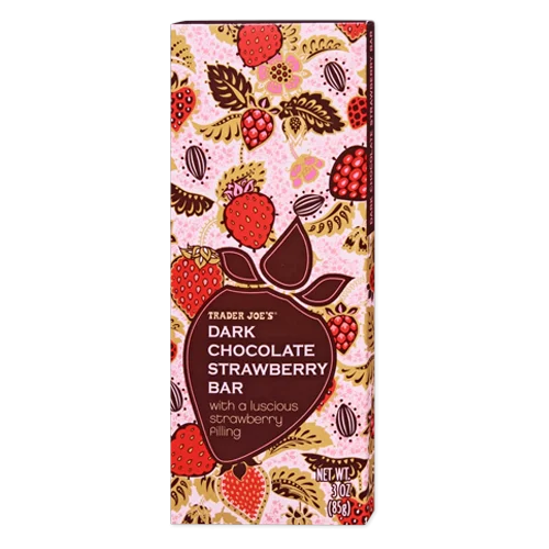 Trader Joes Dark Chocolate Strawberry Bar