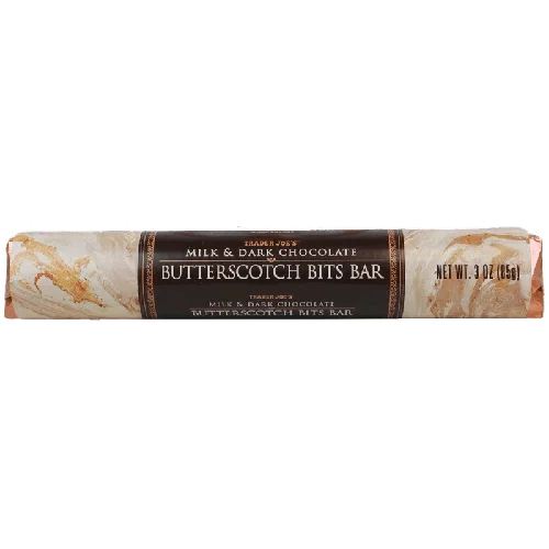 Trader Joes Milk & Dark Chocolate Butterscotch Bits Bar