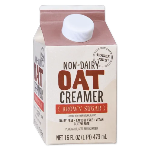Trader Joes Non-Dairy Oat Creamer Brown Sugar Flavor