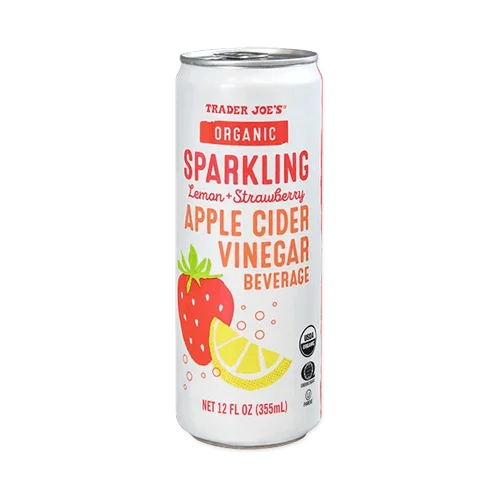 Trader Joes Organic Sparkling Lemon + Strawberry Apple Cider Vinegar Beverage
