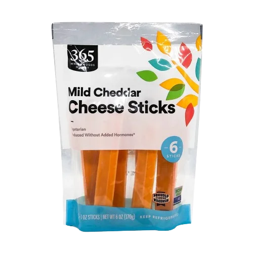 365 By Wholefoods Mild Cheddar Cheese Sticks