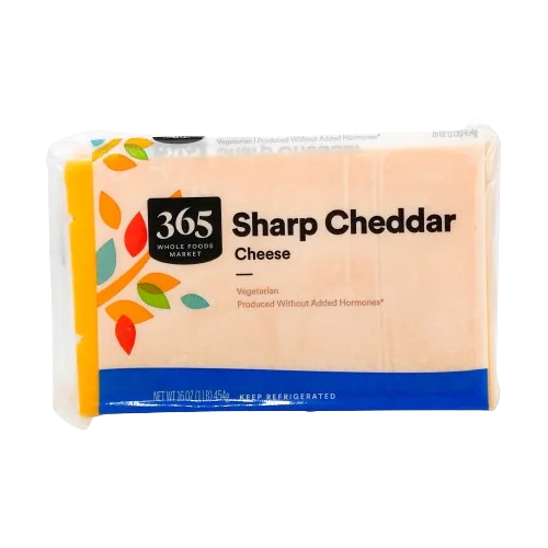 365 By Wholefoods Sharp Cheddar Cheese Bar