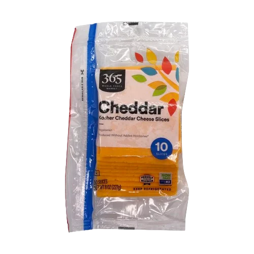 365 By Wholefoods Sliced Kosher Cheddar