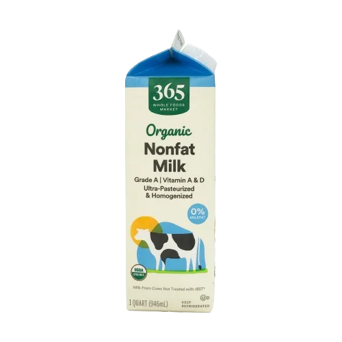 365 By Wholefoods Organic Fat Free Milk
