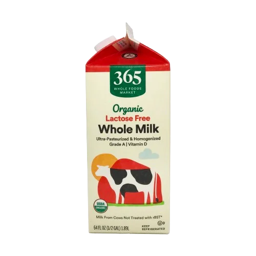 365 By Wholefoods Organic Lactose Free Whole Milk