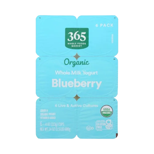 365 By Wholefoods Organic Yogurt Whole Milk - Blueberry