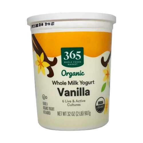 365 By Wholefoods Organic Yogurt Whole Milk - Vanilla