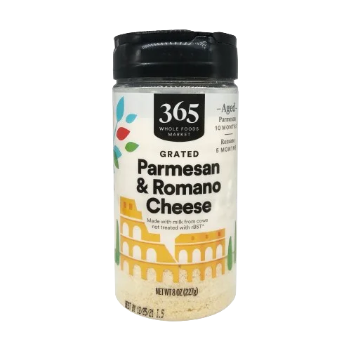 365 By Wholefoods Parmesan & Romano Grated Cheese