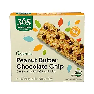 365 By Wholefoods Organic Chewy Granola Bars