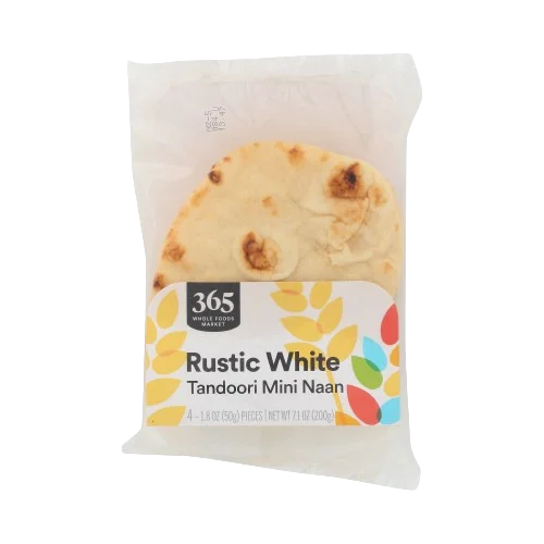 365 By Wholefoods Rustic White Tandoori Mini Naan