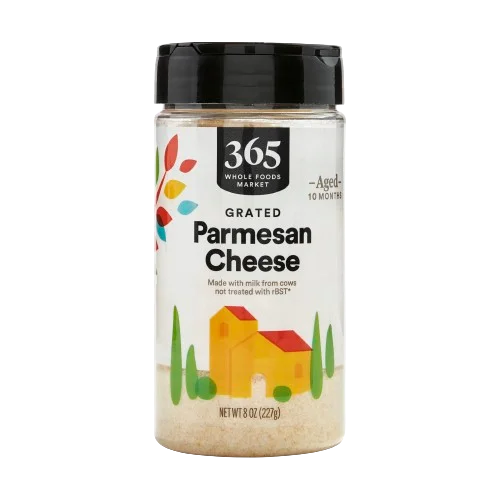 365 By Wholefoods Shelf-Stable Parmesan Cheese - Grated