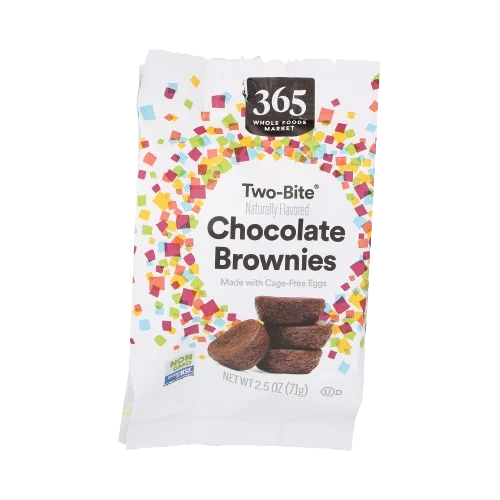 365 By Wholefoods Two-Bite Chocolate Brownies - Snack Pack