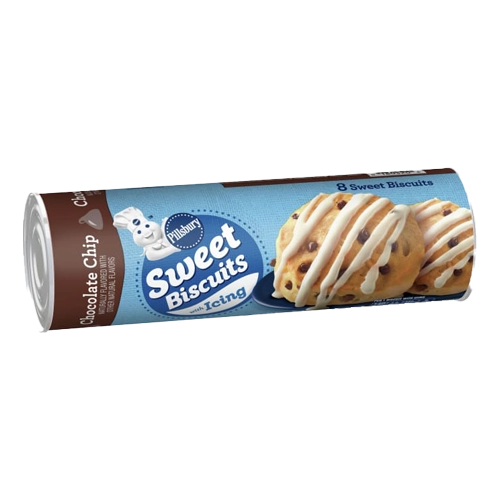 Pillsbury Pillsbury™ Chocolate Chip flavored refrigerated Sweet Biscuits with Icing