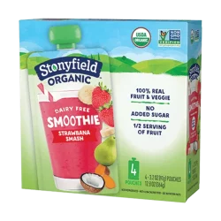 Stonyfield Farm Organic Dairy Free Smoothie Pouches