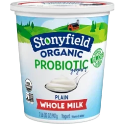 Stonyfield Organic Whole Milk Probiotic Yogurt